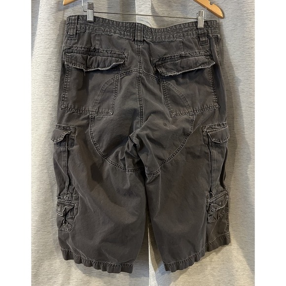 Vintage Mossimo Supply Mens Cargo‎ Shorts 36 Gray Relaxed Baggy Skater y2k - Picture 4 of 6